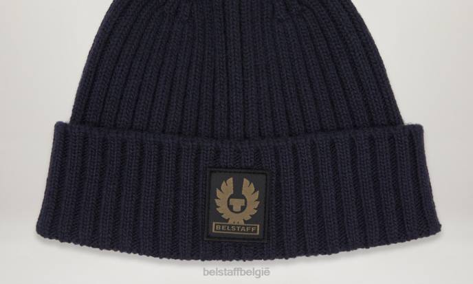 accessoire lamswol donker navy kijk naar de muts Heren Belstaff 624D381