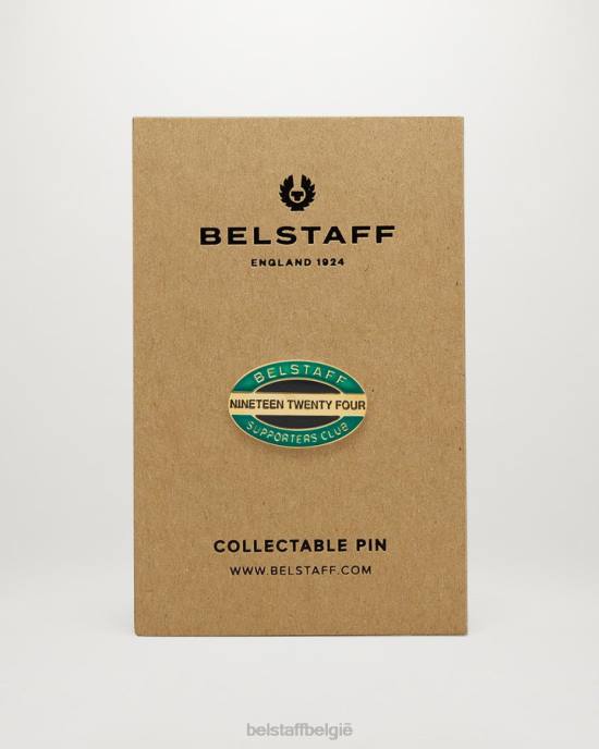 accessoire messing & emaille goud/zwart/groen negentien vierentwintig pin Heren Belstaff 624D407