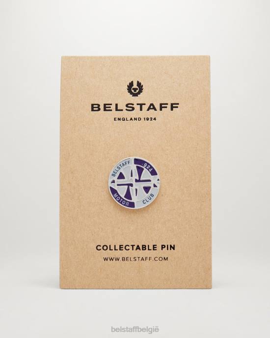 accessoire messing & emaille zilver/paars/grijs motorclub speld Heren Belstaff 624D411