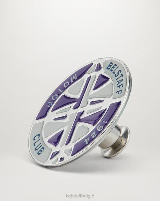 accessoire messing & emaille zilver/paars/grijs motorclub speld Heren Belstaff 624D411