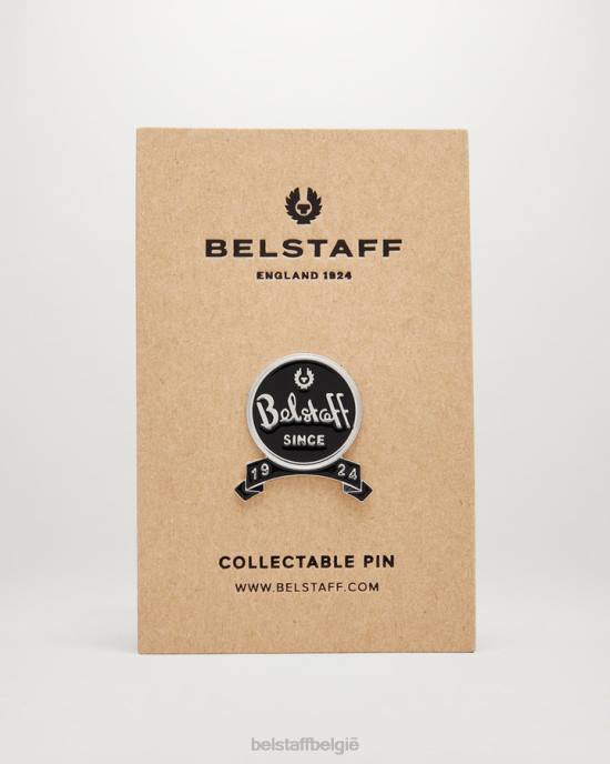 accessoire messing & emaille zilver/zwart sinds 1924 speld Heren Belstaff 624D412