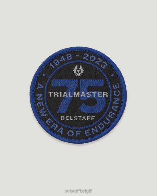 accessoire polyester zwart/blauw Trialmaster 75-patch Heren Belstaff 624D413