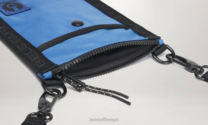 accessoire geheugenshell vooruit blauw crossbody zak Heren Belstaff 624D365