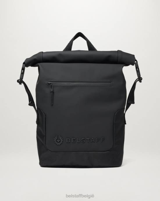 accessoire ultrasoon gelast rubber mat zwart rugzak met roltop Heren Belstaff 624D368