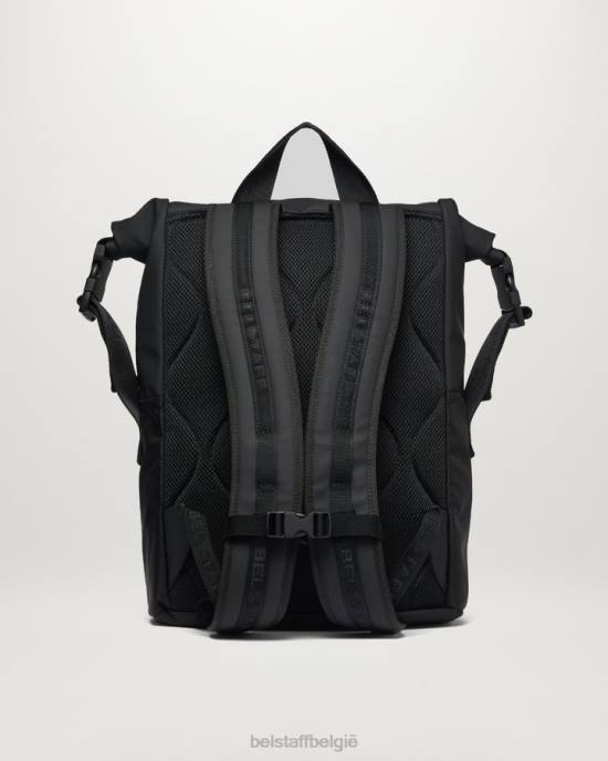 accessoire ultrasoon gelast rubber mat zwart rugzak met roltop Heren Belstaff 624D368