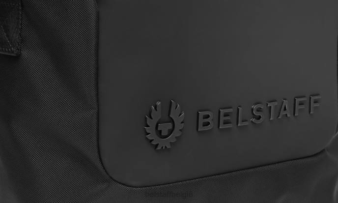 accessoire ultrasoon gelast rubber mat zwart rugzak met roltop Heren Belstaff 624D368