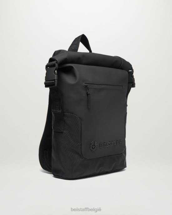 accessoire ultrasoon gelast rubber mat zwart rugzak met roltop Heren Belstaff 624D368