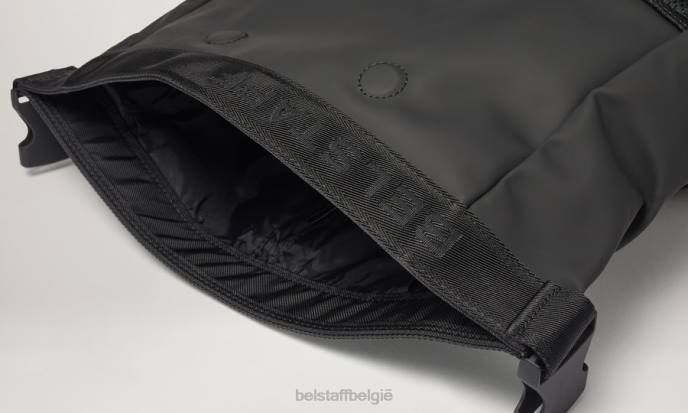 accessoire ultrasoon gelast rubber mat zwart rugzak met roltop Heren Belstaff 624D368