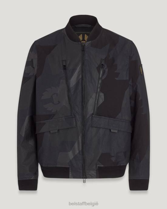 kleding bedrukte droge was katoen zwart fragment phoenix comborjasje Heren Belstaff 624D17