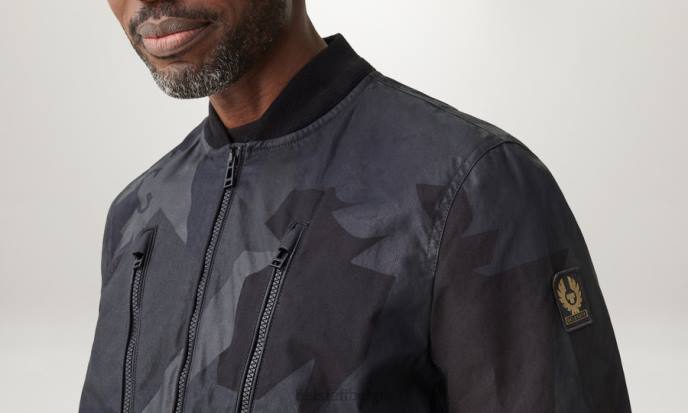 kleding bedrukte droge was katoen zwart fragment phoenix comborjasje Heren Belstaff 624D17