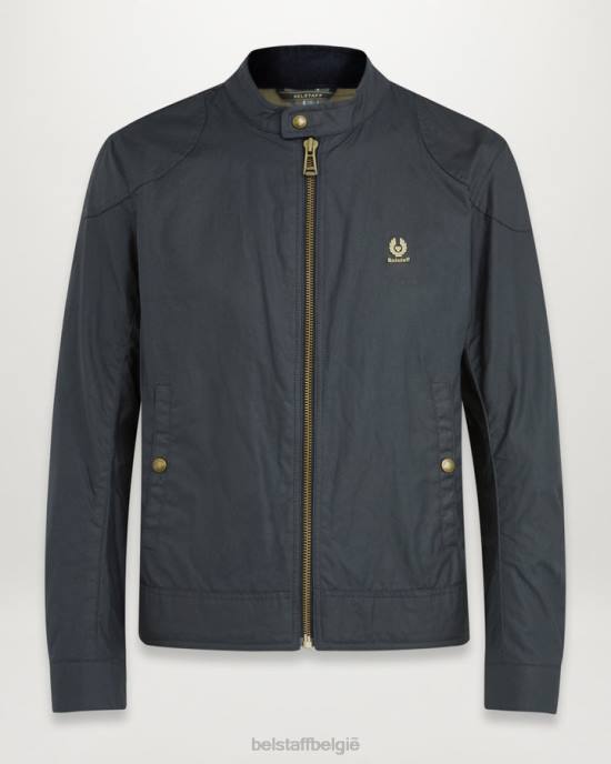 kleding gewaxt katoen donker marineblauw Kelland jas Heren Belstaff 624D31