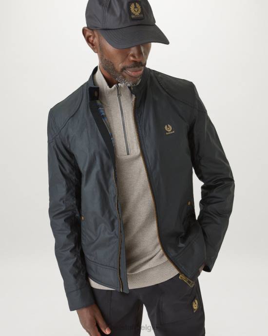 kleding gewaxt katoen donker marineblauw Kelland jas Heren Belstaff 624D31