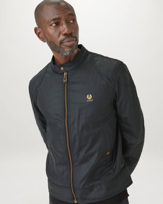 kleding gewaxt katoen donker marineblauw Kelland jas Heren Belstaff 624D31