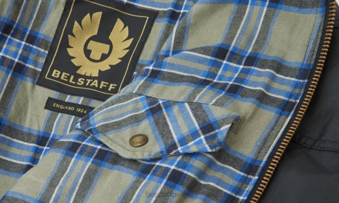 kleding gewaxt katoen donker marineblauw Kelland jas Heren Belstaff 624D40