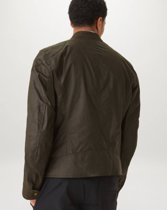 kleding gewaxt katoen vervaagd olijfgroen Kelland jas Heren Belstaff 624D29