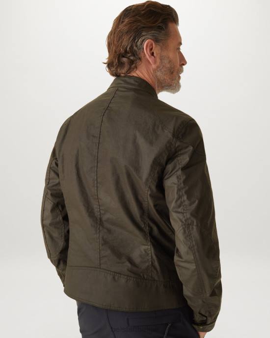 kleding gewaxt katoen vervaagd olijfgroen Kelland jas Heren Belstaff 624D41