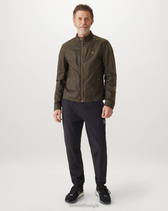 kleding gewaxt katoen vervaagd olijfgroen Kelland jas Heren Belstaff 624D41