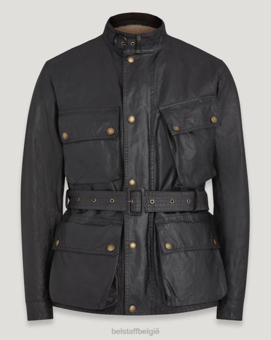 kleding harsgecoat katoen zwart eerbetoon aan de proefmeester Heren Belstaff 624D35