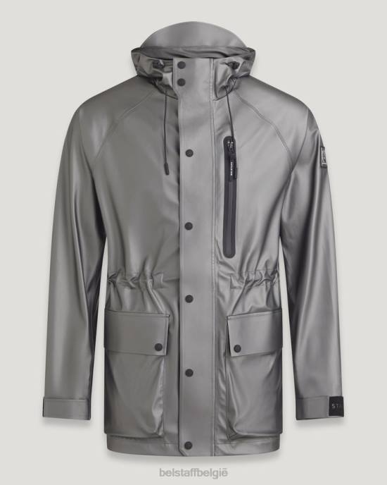 kleding iriserende rubberen schaal granietgrijs hydro-parka Heren Belstaff 624D119