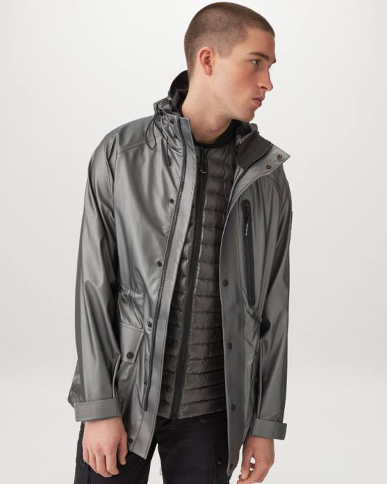 kleding iriserende rubberen schaal granietgrijs hydro-parka Heren Belstaff 624D119