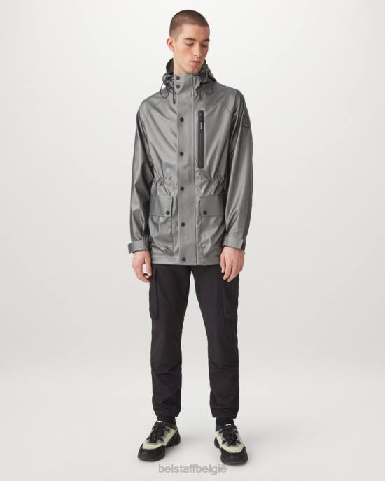kleding iriserende rubberen schaal granietgrijs hydro-parka Heren Belstaff 624D119