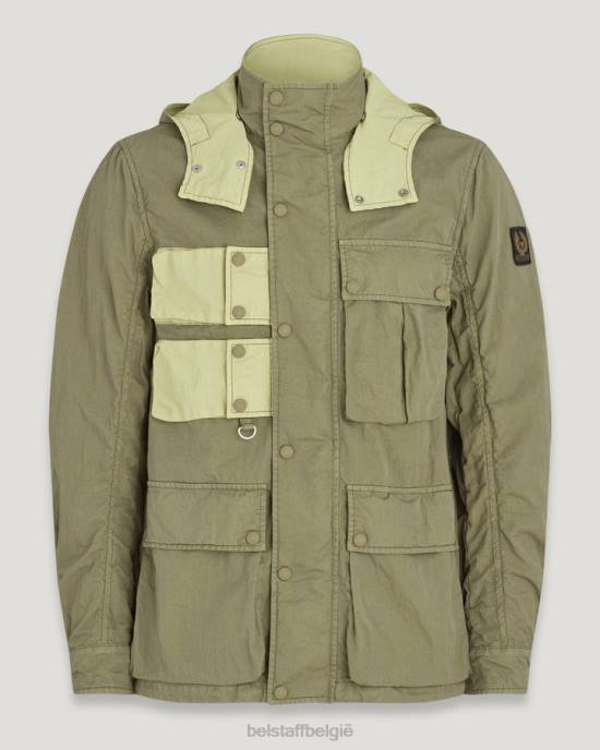 kleding kledingkleurstof katoenmix citroengeel/aloë jas inzetten Heren Belstaff 624D126