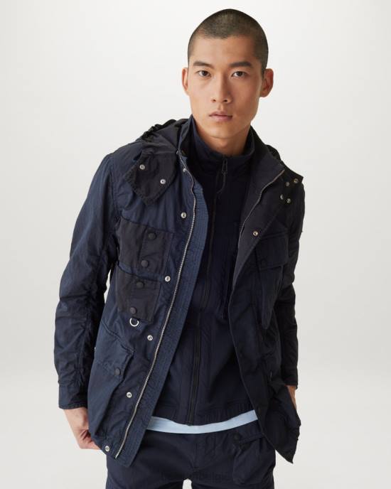 kleding kledingkleurstof katoenmix donkere inkt/zwart jas inzetten Heren Belstaff 624D124