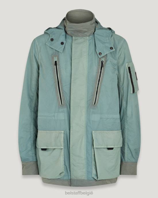 kleding kledingverf ripstop staalgroen draaibare jas Heren Belstaff 624D120