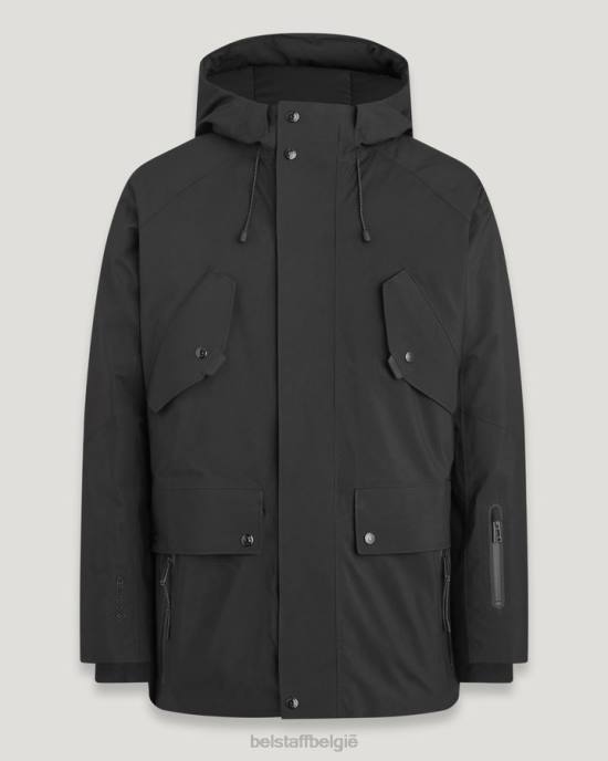 kleding tex zwart hoogte parka Heren Belstaff 624D122
