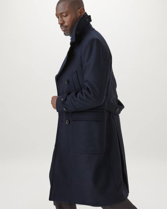 kleding wol-kasjmiermix inktblauw Milford jas Heren Belstaff 624D127