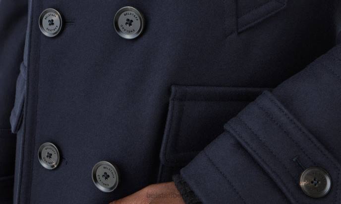 kleding wol-kasjmiermix inktblauw Milford jas Heren Belstaff 624D127