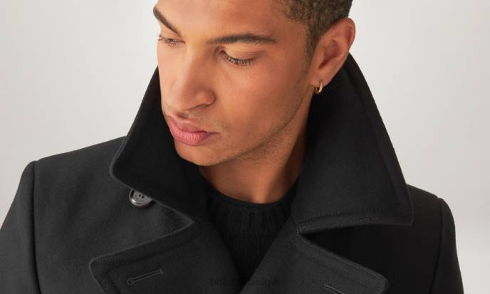 kleding wol-kasjmiermix zwart Milford jas Heren Belstaff 624D128