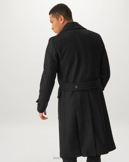 kleding wol-kasjmiermix zwart Milford jas Heren Belstaff 624D128