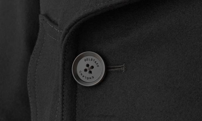 kleding wol-kasjmiermix zwart Milford jas Heren Belstaff 624D128