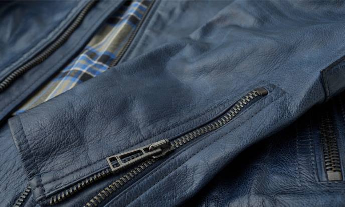 kleding met de hand gewaxt lederen insigne blauw outlaw-jasje Heren Belstaff 624D7