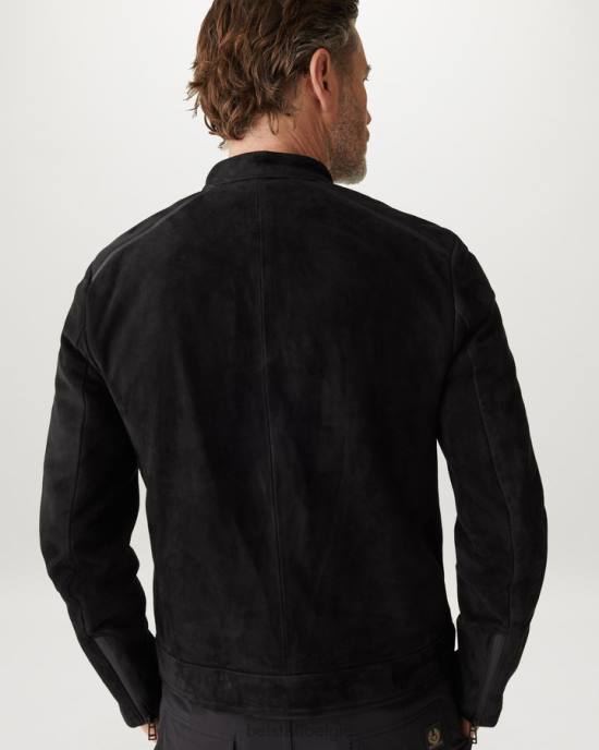 kleding nappa suède zwart/zwart rugwind jasje Heren Belstaff 624D1