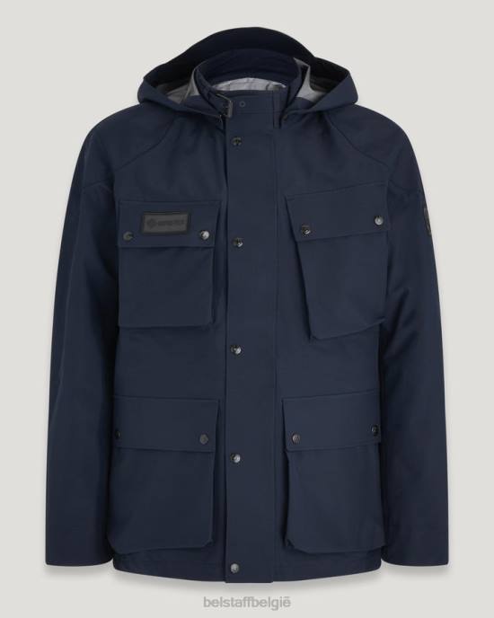 kleding drie lagen gore-tex donkere inkt Techmaster jas Heren Belstaff 624D67