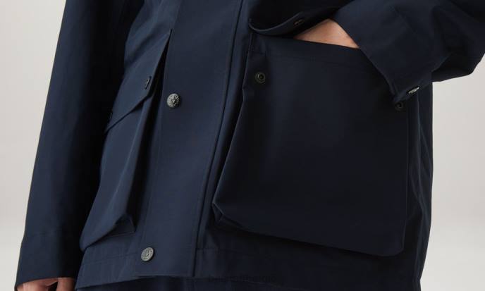 kleding drie lagen gore-tex donkere inkt Techmaster jas Heren Belstaff 624D67