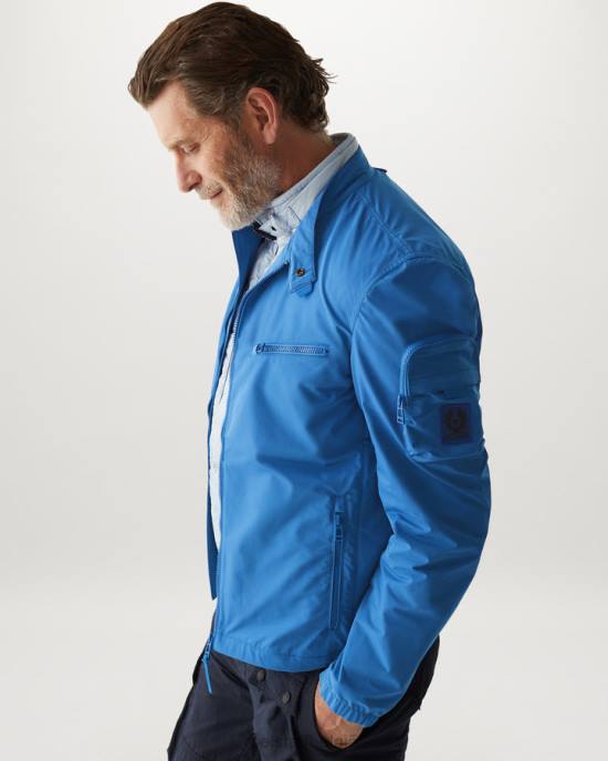 kleding geheugenshell vooruit blauw straal jas Heren Belstaff 624D69