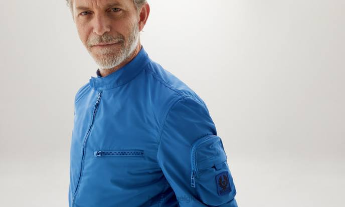 kleding geheugenshell vooruit blauw straal jas Heren Belstaff 624D69