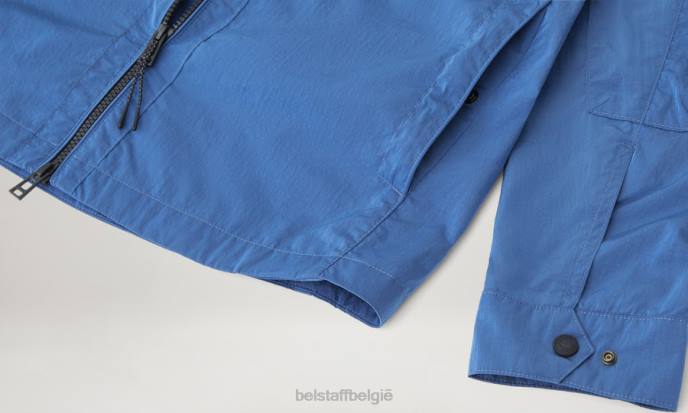 kleding glans shell naar voren blauw gesplitst overshirt Heren Belstaff 624D76