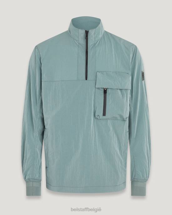 kleding glans shell staalgroen oprit jas Heren Belstaff 624D77