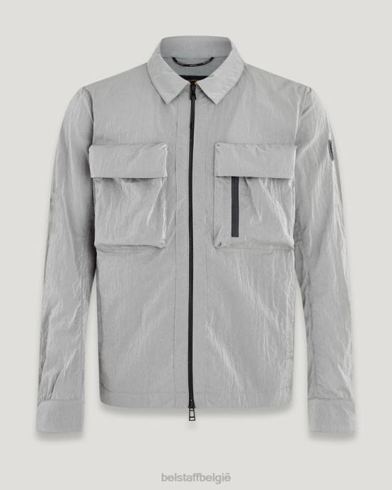 kleding glinsterende schelp oud zilver gesplitst overshirt Heren Belstaff 624D85