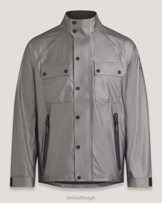 kleding iriserende rubberen schaal granietgrijs folie jas Heren Belstaff 624D73
