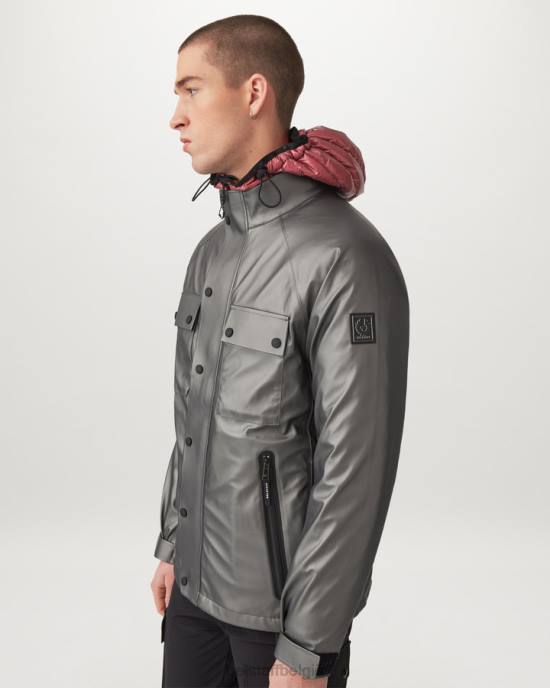 kleding iriserende rubberen schaal granietgrijs folie jas Heren Belstaff 624D73