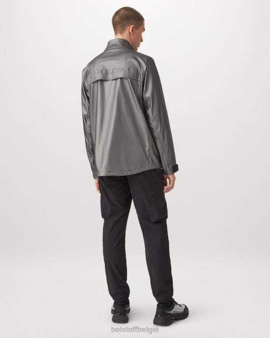kleding iriserende rubberen schaal granietgrijs folie jas Heren Belstaff 624D73