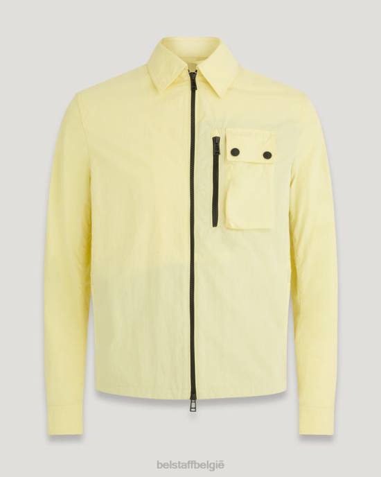 kleding katoenmix gabardine citroengeel rail-overshirt Heren Belstaff 624D96