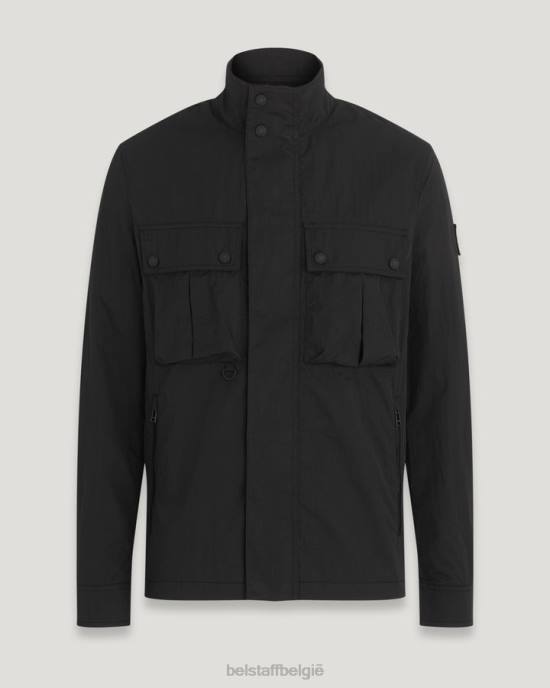 kleding katoenmix gabardine zwart Draker jas Heren Belstaff 624D99