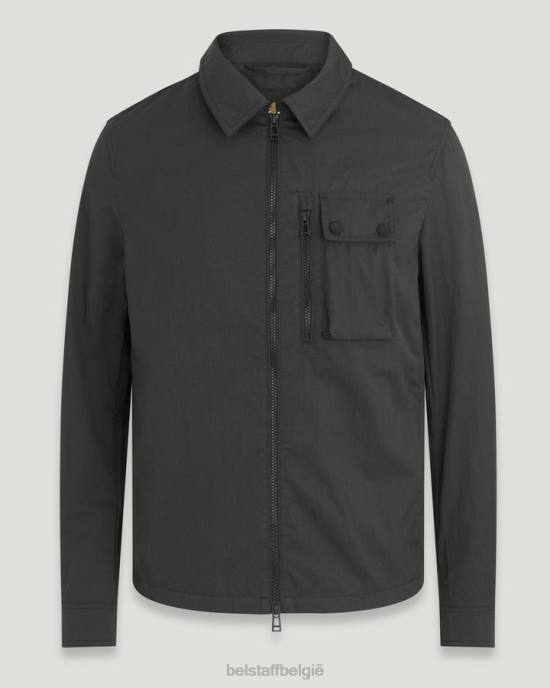 kleding katoenmix gabardine zwart rail-overshirt Heren Belstaff 624D98