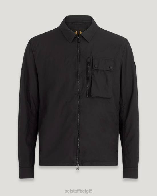 kleding kledingkleurstof ripstop zwart rail-overshirt Heren Belstaff 624D88
